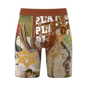 Playboy Metallic Silver Compression Shorts