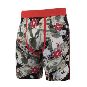 Playboy Money & Poker Graphic Compression Shorts
