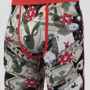 Playboy Money & Poker Graphic Compression Shorts