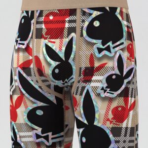 Playboy Red & Black Checkered Compression Shorts