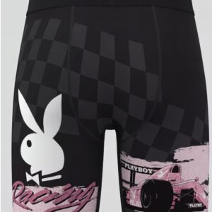 Playboy Luxe Gold Pattern Compression Shorts