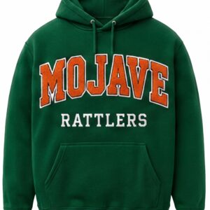 Mojave Rattlers Vintage Varsity Chenille Hoodie – Forest Green