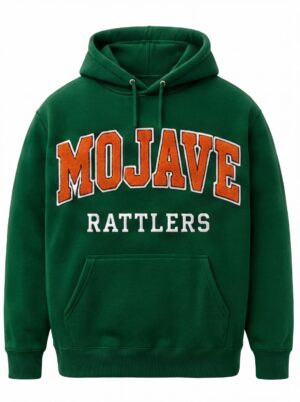 Mojave Rattlers Vintage Varsity Chenille Hoodie – Forest Green