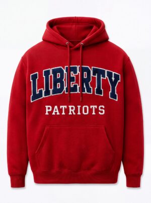 Liberty Patriots Classic Collegiate Fleece Hoodie – Crimson Red