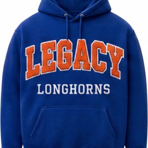 Legacy Longhorns Retro Varsity Patch Hoodie – Royal Blue