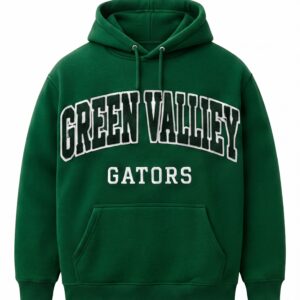 Green Valley Gators Towel Embroidered Hoodie – Emerald Green