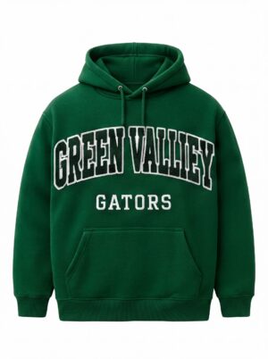 Green Valley Gators Towel Embroidered Hoodie – Emerald Green