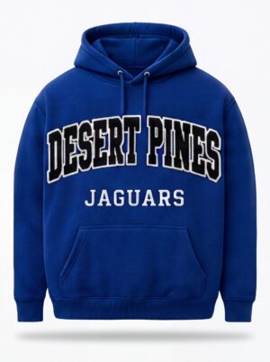 Desert Pines Jaguars Minimalist Chenille Hoodie – Royal Blue
