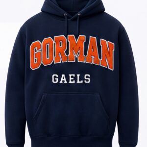 Gorman Gaels Retro Varsity Lettering Fleece Hoodie – Dark Navy