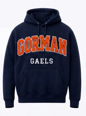 Gorman Gaels Retro Varsity Lettering Fleece Hoodie – Dark Navy