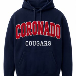 Coronado Cougars Classic Collegiate Chenille Hoodie – Dark Navy