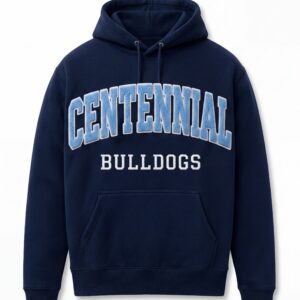 Centennial Bulldogs Pastel Lettering Varsity Hoodie – Dark Navy