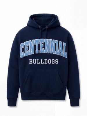 Centennial Bulldogs Pastel Lettering Varsity Hoodie – Dark Navy