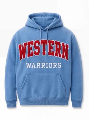 Western Warriors Classic Collegiate Pullover Hoodie – Sky Blue