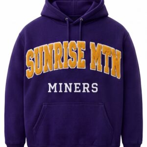 Sunrise Mtn Miners Vintage Arch Lettering Hoodie – Deep Purple