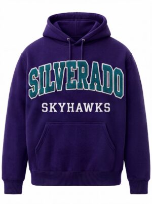 Silverado Skyhawks Embossed Chenille Graphic Hoodie – Royal Purple