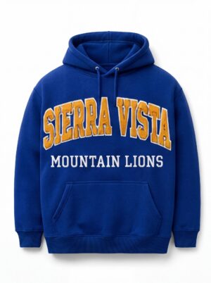 Sierra Vista Mountain Lions Classic Varsity Fleece Hoodie – Cobalt Blue